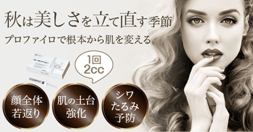 肌の土台を再構築する次世代ヒアルロン酸、プロファイロ
