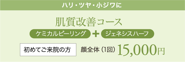 ハリ・ツヤ・小ジワに 肌質改善コース