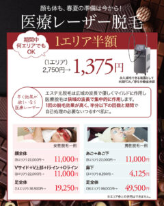医療レーザー脱毛,ワキ脱毛,VIO脱毛,ハイジニーナ,顔脱毛,ヒゲ脱毛,全身脱毛