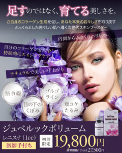 ジュベルックボリューム,レニスナ,肌再生,スキンブースター,次世代型肌育注射