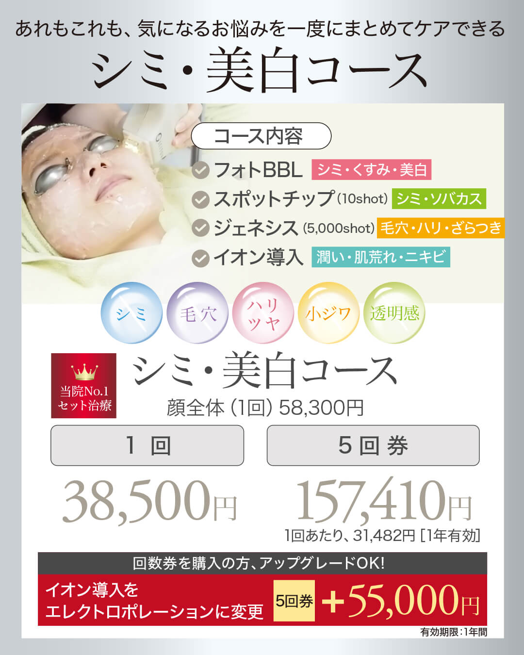 フォトフェイシャル,フォトBBL,サイトンBBL,IPL,シミ,美白
