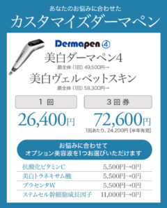 ダーマペン4,ヴェルベットスキン,コラーゲンマッサージピール,毛穴治療,ニキビ跡,