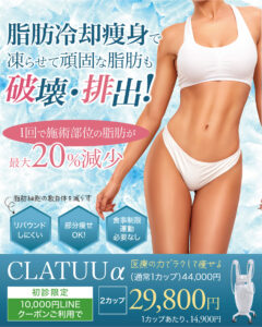 脂肪冷却痩身,クラツーα,CLATUUα,メディカルダイエット,部分痩せ