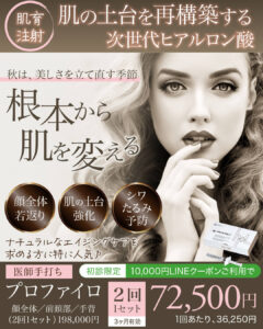 プロファイロ,PROFHILO,肌再生,スキンブースター,次世代型ヒアルロン酸,肌育注射,若返り,たるみ治療